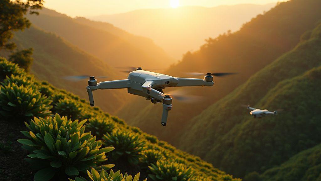 Drones in Coffee Orchards: Flight Protocol on Uneven Terrain